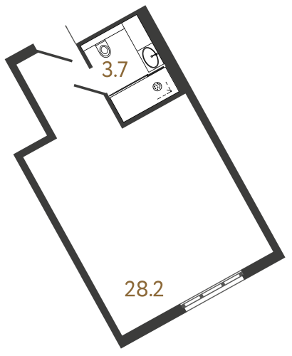 1-комнатная квартира, 31.9 м²; этаж: 14 - купить в Санкт-Петербурге