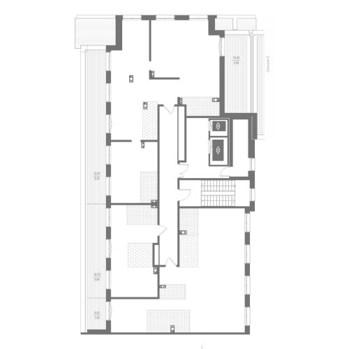 3-комнатная квартира №1 в: «Остров Первых»: 286.89 м²; этаж: 9 - купить в Санкт-Петербурге
