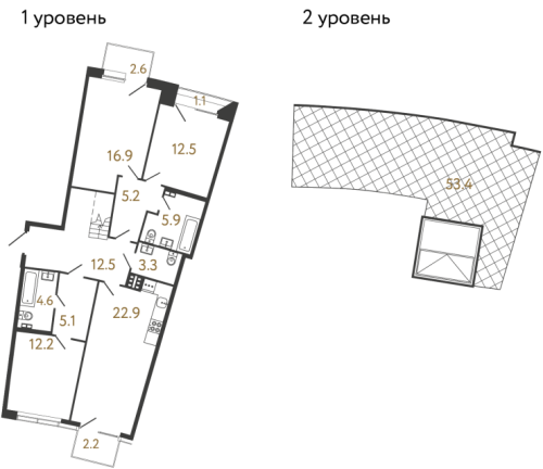 3-комнатная квартира, 101.1 м²; этаж: 4 - купить в Санкт-Петербурге